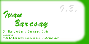 ivan barcsay business card