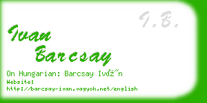 ivan barcsay business card